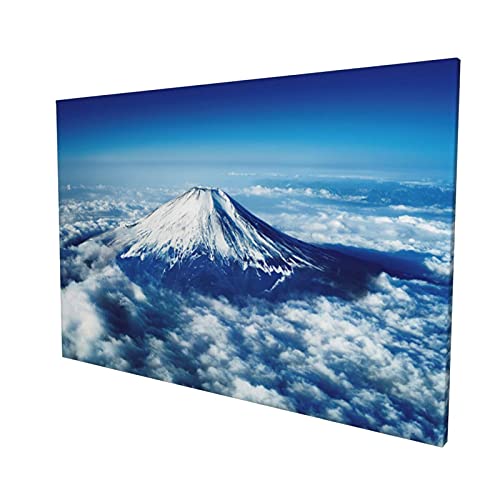 Geijyutsu 富士山 アートパネル 絵画 インテリア 風景 おしゃれ アート ポスター 装飾画 キャンバス絵画 景色 フレーム フォールアウトインテリア モダン絵画 玄関に飾る モダンアート 壁掛け 部屋飾り 木枠付きの完成品 プレゼント 40x60cm [2]