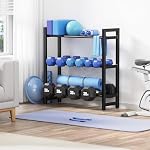 3 Tier Adjustable Dumbbell Rack – Heavy-Duty Weight Storage Stand for Dumbbells, 360 lb Total Capacity