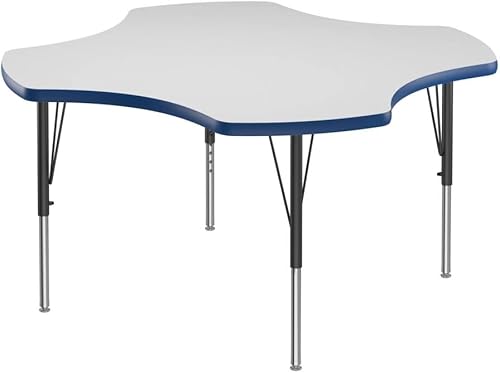 Miniatura 35 de Correll - Mesa rectangular de 24 x 36 pulgadas, mesa de actividades superior de borrado en seco, altura ajustable (19 a 29), laminado de alta