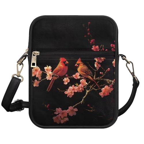 9.5 inch Leather Messenger Bag Sling Bag Crossbody Shoulder Bags for Travel Work Business Men Women