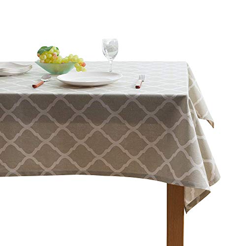 ColorBird Tablecloth Geometric Series Moroccan Pattern Cotton Linen Tablecloth for Dining Kitchen Living Decorative Tabletop Cover (Rectangle/Oblong, 55