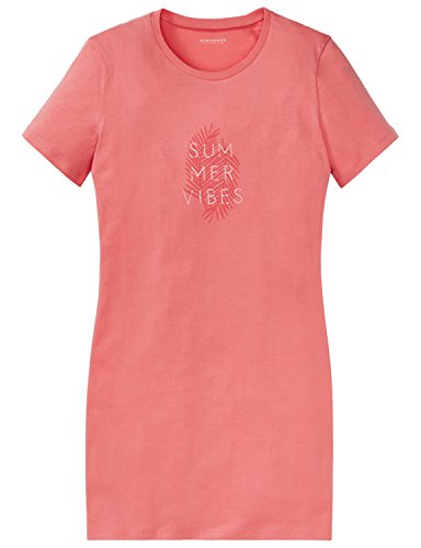 Schiesser Mädchen Nachthemd Sleepshirt 1/2, Rot (Grapefruit 526), 140 (Herstellergröße XS)
