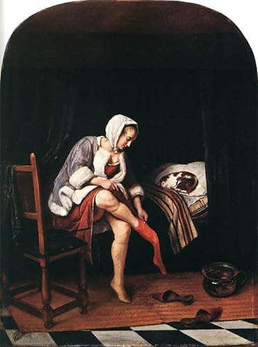 Toile Peinture Murale Jan Steen 60x90cm pour Décoration Salon