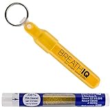 Breath IQ' Alcohol Breathalyzer (FDA Cleared) Portable Blood Alcohol Tester, Keychain & Refills .04 & .08, Disposable
