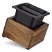 Produktbild Navaris Abklopfbehälter aus Akazienholz 18x17x11cm - Abschlagbehälter für Siebträger - Zubehör für Espresso Kaffeemaschine Siebträgermaschine - natur schwarz