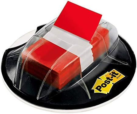Post-it Flags, 200/High Volume Desk Grip Dispenser, 1 in Wide, Red (680-HVRD)