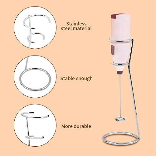 Iayokocc 16838766537324 2Pcs Whisk Stand, Durable Stainless Steel Rack Handheld Milk Frother Holder Whisk Drink Mixer Stand Bracket Kitchen Tool thumb #4