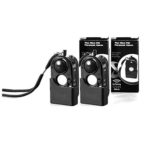 Portable Mini Motion Detector Alarm + 120DB Ear-Piercing Siren + SOS LED Light, Hotel Door Room Security Device for Female Women Kids Life Safety While Travelling Alone 2-Pack Cover