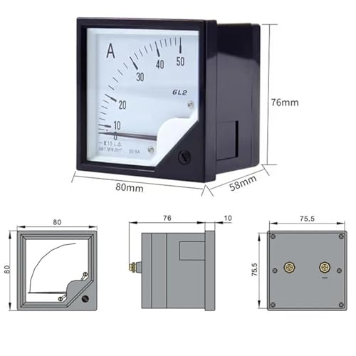 Amperímetro de CC 6C2 con puntero bidireccional y derivador de 400A 75mV para control de corriente 3