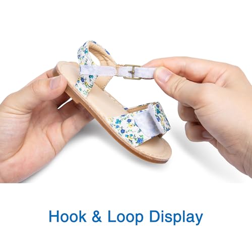 Image of THEE BRON Toddler Girls Vintage Open Toe Sandals Cushioned Comfy Summer Dress Shoes