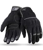 SpiritMoto Guantes Moto Verano Urban para Hombre SD-C54, Negro/Gris, Talla S