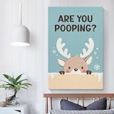 Spécification du poster sur toile : Cet Reindeer Are You Pooping art mural mesure 08×12inch(20×30cm)，12×18inch(30×45cm) ，16×24inch(40×60cm)，20×30inch(50×75cm)，24×36inch (60×90cm)， imprimé sur toile. pleinement des joies du bricolage.