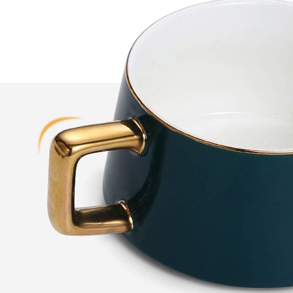 Taza de café de cerámica simple*Taza de leche*. Tazas de té de porcelana de hueso, taza de café de cerámica, té europeo de flores pequeñas, taza de la tarde, té elegante for el hogar (color: verde, ta