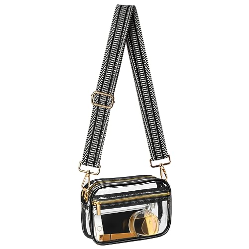 FANGSUN Clear Crossbody Bag Stadium Approved, Clear Purse for Women, Transparent Shoulder Messenger Handbag for Concert Sport by FANGSUN - Used condition - US$8.53