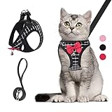 Surepet Cat Harness and Leash: Kitten Harness 5FT Leash Adjustable Soft Mesh Breathable Cat Bowtie H