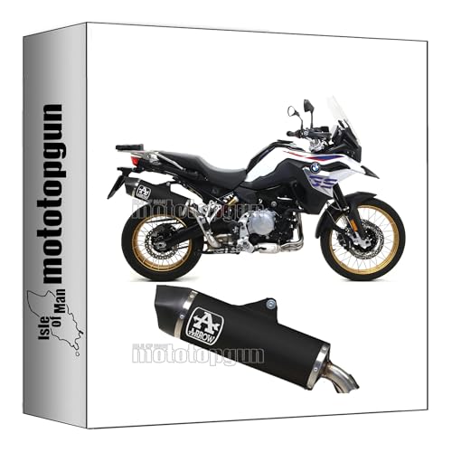 Pot echappement Arrow aluminium noir avec embout carbone pour F850GS