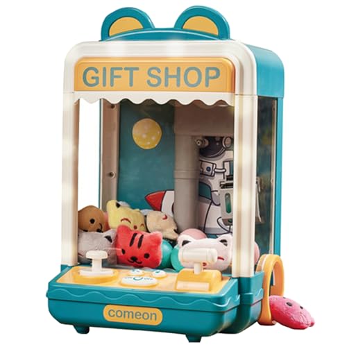 Mini máquina de garras para niños sonidos ajustables y música para niños Máquina de garra con mini peluche ＆ juguetes cápsulas arcade juego mini máquina expendedora regalos de cumpleaños para niñas