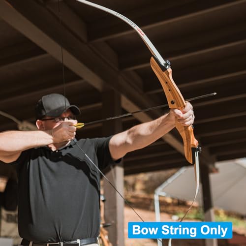 PATIKIL Bow String Replacement with Bowstring Finger Guards for Traditional Recurve Bowstring - Image 7