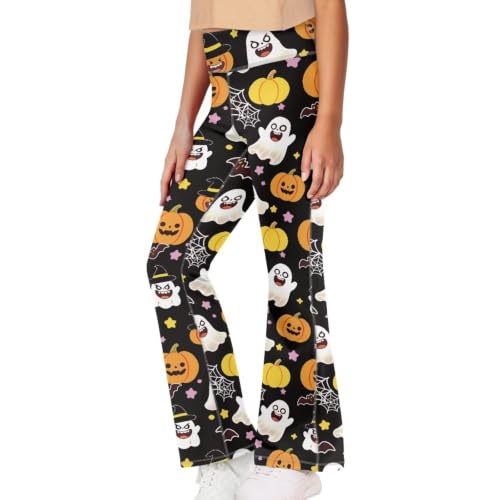Image of Girls Flare Leggings Cute Bell Bottoms for Teen Girls Wide Leg Sweatpants for 5-14 T