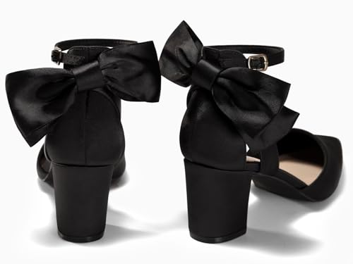 Image of Coutgo Women's Chunky Heels Ankle Strap Pointed Toe Pumps