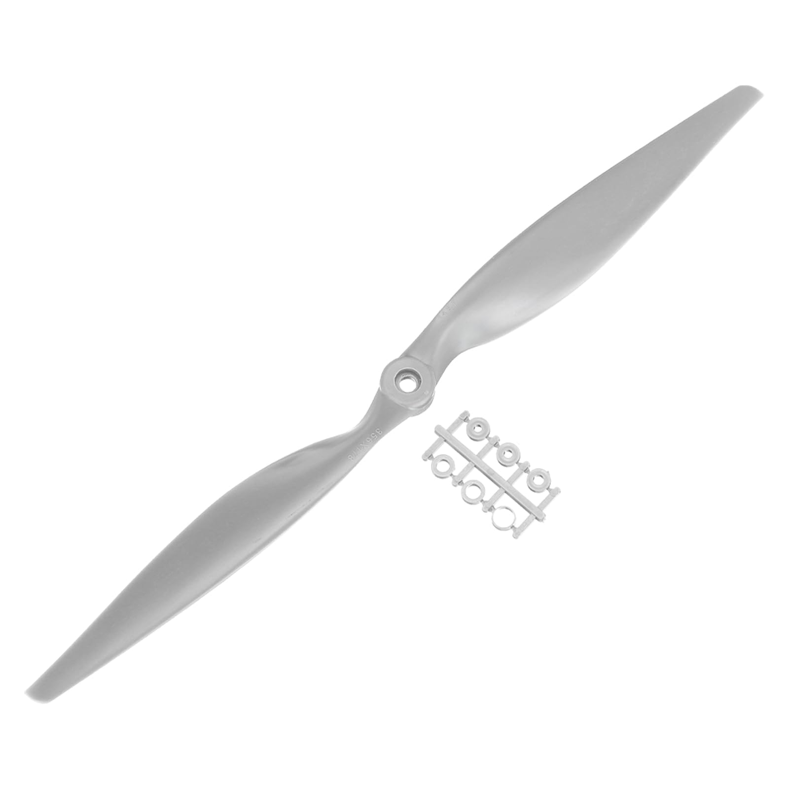 Hélices RC de 16x8 pulgadas de 2 palas grises con anillos para vuelos estables 8