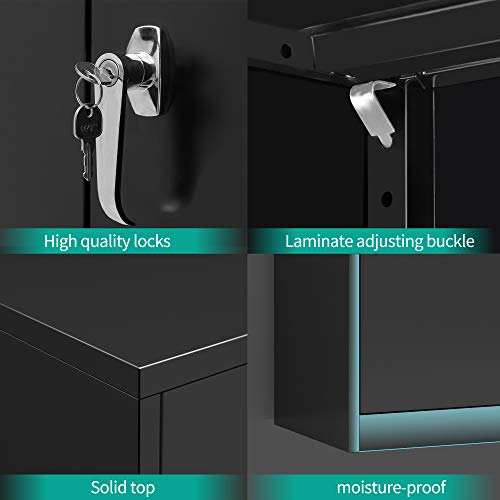 image for No brands Super Large Space File Storage Cabinet, Adjustable Shelves w