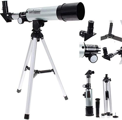 Telescopio telescopio astronómico para niños, telescopios refractores ópticos de Tubo Fanville de 360 x 50 mm para niños Principiantes