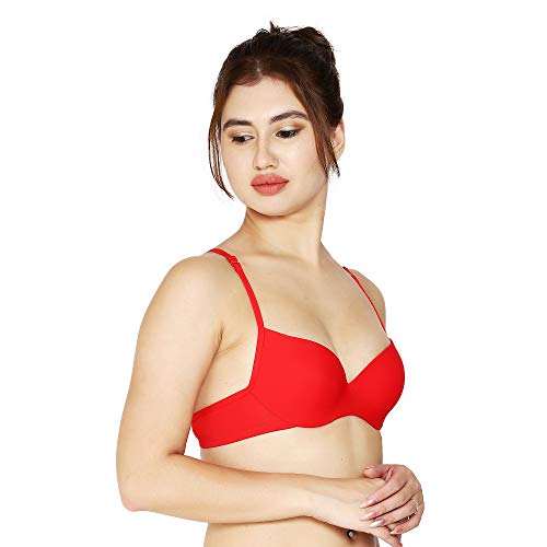 Image of Brachy Women's Poly Cotton Padded Wired Push-Up Bra