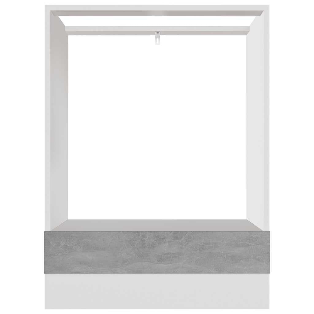 vidaXL Meuble de Four Riga Gris béton 60 x 46 x 81,5 cm Bois d'ingénierie