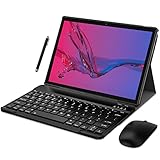 LNMBBS K110 Tablet 10 Zoll, Android 10.0, 4G LTE Dual-SIM, Octa-Core Tablet PC, 4GB RAM, 64GB ROM (TF 1 TB espandibile), 5MP+8MP, Tablet mit Tastatur | Maus | Fall | Stift, WiFi, GPS, Typ C, Grau