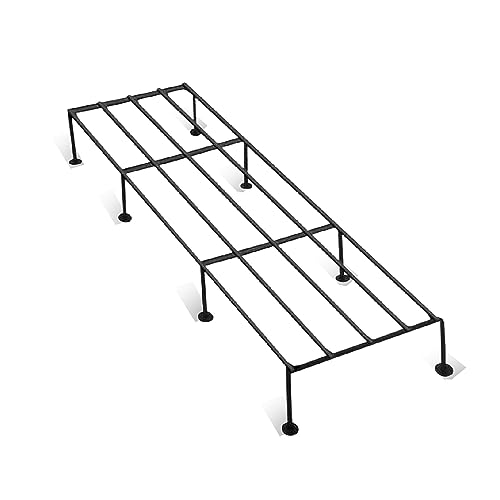 Image of Kraft Seeds by 10 CLUB Rectangular Galvanized Metal Stands for Pot (1 Pc, 24 Inch) | Metal Plant Stands | Garden Pots Stand for Home