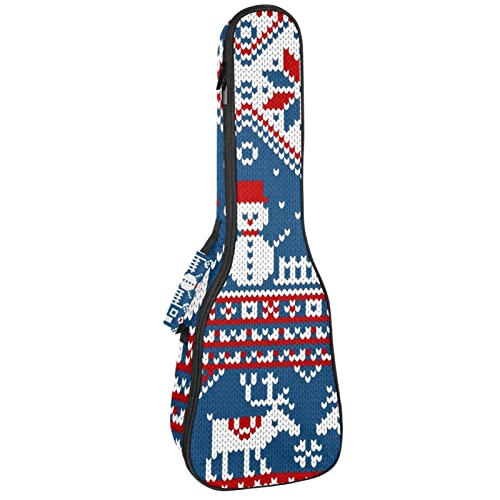 Housse de ukulélé en tricot avec motif bonhomme de neige et flocons de neige de 10 mm d’épaisseur – Rembourrage en… - Les Beatles, Paul McCartney, John Lennon, RIngo Starr, George Harrison Housse de ukulélé en tricot avec motif bonhomme de neige et flocons de neige de 10 mm d'épaisseur - Rembourrage en…