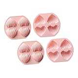 Luxshiny 4Stücke Herzform Silikon Backformen Antihaft Kuchenformen für Kekse Fondant und Desserts für Backanfänger und Profis Einfach zu Reinigen