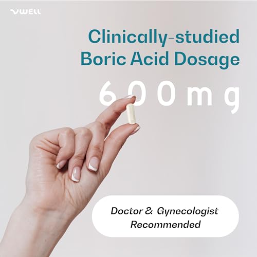 VWELL Boric Acid Vaginal Suppositories - Maintains and Balances Healthy Vaginal pH & Microbiome to Manage Odor Itch Burning Irritation Intimacy - Doctors Recommended - Image 6
