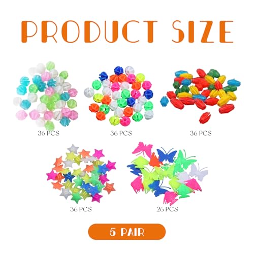 Cuentas para radios de bicicleta con facil enganche clip multicolor de plastico 170 unidades 2
