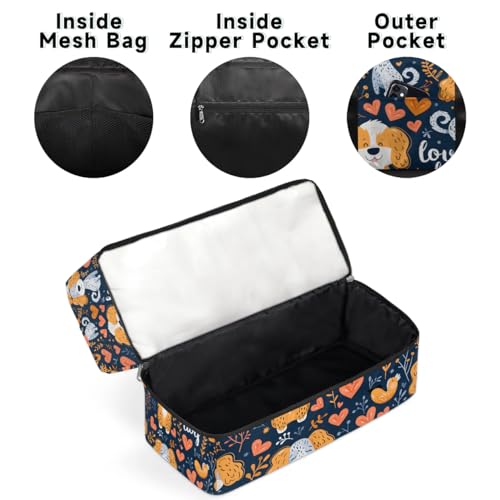 Dogs Love Heart Travel Duffel Bag Dry Wet Separated Sports Tote Travel Duffle Bag Gym Workout Bag Women Travel Duffel Bag for Women, Travel, Gym, Work4