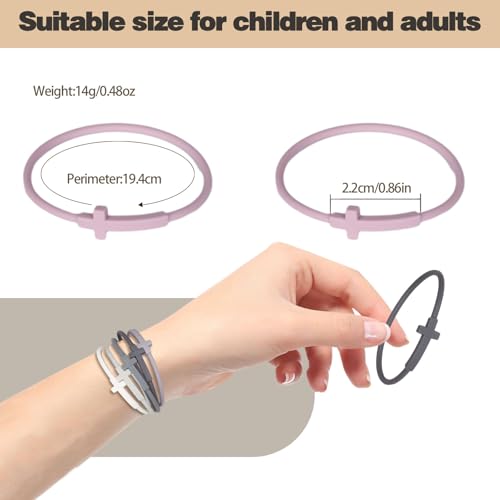 20 Pcs Cross Bracelets Jesus Bracelets Silicone Cross Bracelet Friendship Gift for Women Men2