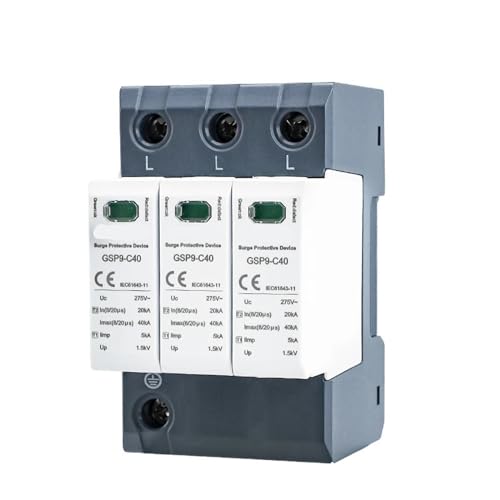 Parafoudre de protection maison 3P AC385V 40KA adaptable sur rail DIN triphasé