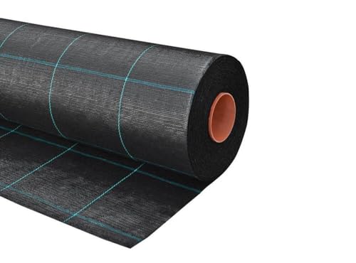 SVE Weed Mat 2.1 Meter X 50 Meter 110 GSM Garden Weed Fabric Heavy Duty Weed Block Gardening Mat Eco-Friendly Weed Control Bed (50 Meter)