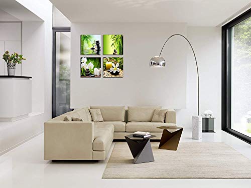 Lienzo zen de 4 paneles para pared en decoracion de salon y spa 3