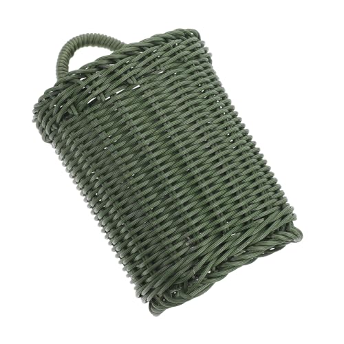 Garneck Rattan Storage Basket Wall Hanging Fruit Basket Kitchen Vegetable Organizer Decor