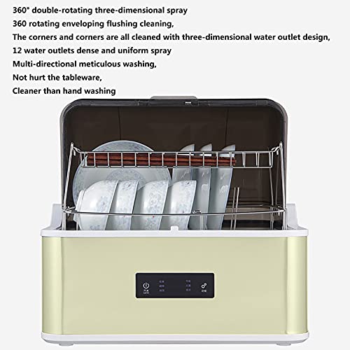 Mini tafelmodel vaatwasser met 6 couverts Vrijstaande vaatwasser 4 programma's LED-display Roterende spray 360°Azimuth Multifunctioneel afwassen in de keuken - Afbeelding 7
