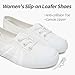 Uoidru Womens Slip On Shoes Low Top Canvas Sneakers Lightweight Casual Walking Shoes Fashion Work Sneakers(White,US10.5)