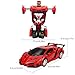 1:18 Model RC Car, Remote Control Car Transforming Robot, Transformer Toys Transform Car Robot, RC Car One Button Transforms into Robot,RC Car Toy Robot for Kids