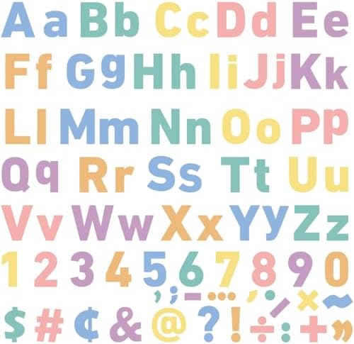 Amazon.com: 260 Pcs Bulletin Board Letters for Classroom 4” Pastel ...