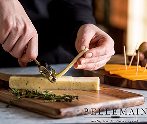 Image of Bellemain Stainless Steel Wire Cheese Slicer - Adjustable Cheese Cutter for Cheddar, Gruyere, Raclette, Mozzarella Cheese Block, Gold