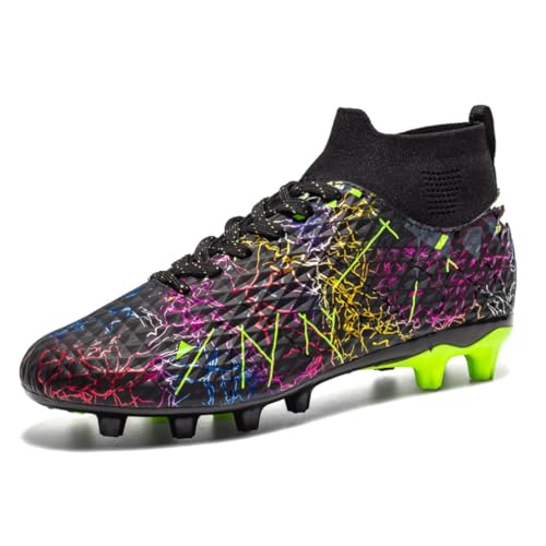 Xinghuanhua Men's Football Boots High-Top Outdoor Breathable Turf Soccer Shoes Youth Professional Competition Boys' Indoor Sports Shoes