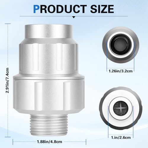 Image of Upgraded 85470 Washing Machine Water Filter,Micron Down Sediment Filter,85470 inline Filter Head Compatible with Most Standard Washers,Made of Aluminum Alloy(with Replacement Filter)