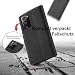 Handyhülle für Samsung Galaxy Note 20 Ultra Hülle mit Schutzfolie, Schutzhülle Note 20 Ultra 5G PU Leder Wallet Flip Case Standfunktion Kartenfach Klapphülle für Samsung Note 20 Ultra Cover (Schwarz)