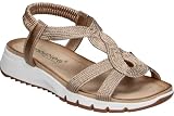 amarpies | Sandalias con Cuña Mujer – Sandalia Estilosa en Color Bronce – Sandalia de Verano sin Cierre – Slip On – Cuña Media y Cómoda – Versátiles y Estilosas – Modelo ABZ30145-39